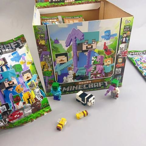 minecraft lego minecraft Minecraft My World Mystery Box Figure Minecraft Building Block Minifigure V