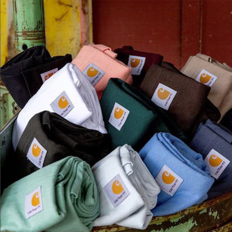 เสื้อยืดแขนสั้นสไตล์อเมริกัน.Carhartt K87 สำหรับทั้งผู้ชายและผู้หญิง ทำจากผ้าฝ้ายหนัก สวมใส่ง่ายในโอ