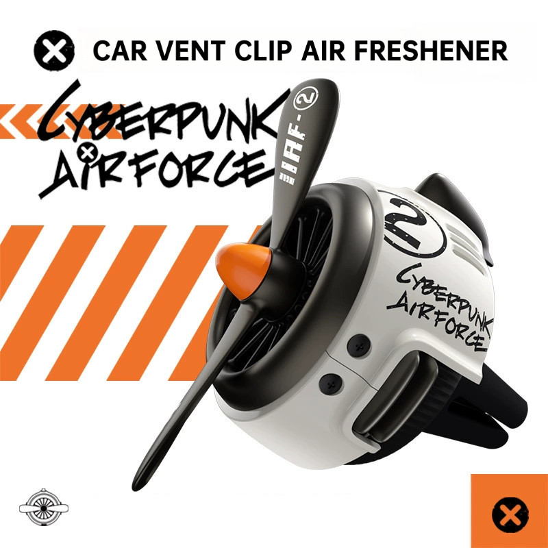 น้ําหอมปรับอากาศในรถยนต์ Cyberpunk Air Force 2 ช่องระบายอากาศในรถยนต์เครื่องประดับน้ําหอมน้ําหอมปรับอากาศในรถยนต์สุดเท่