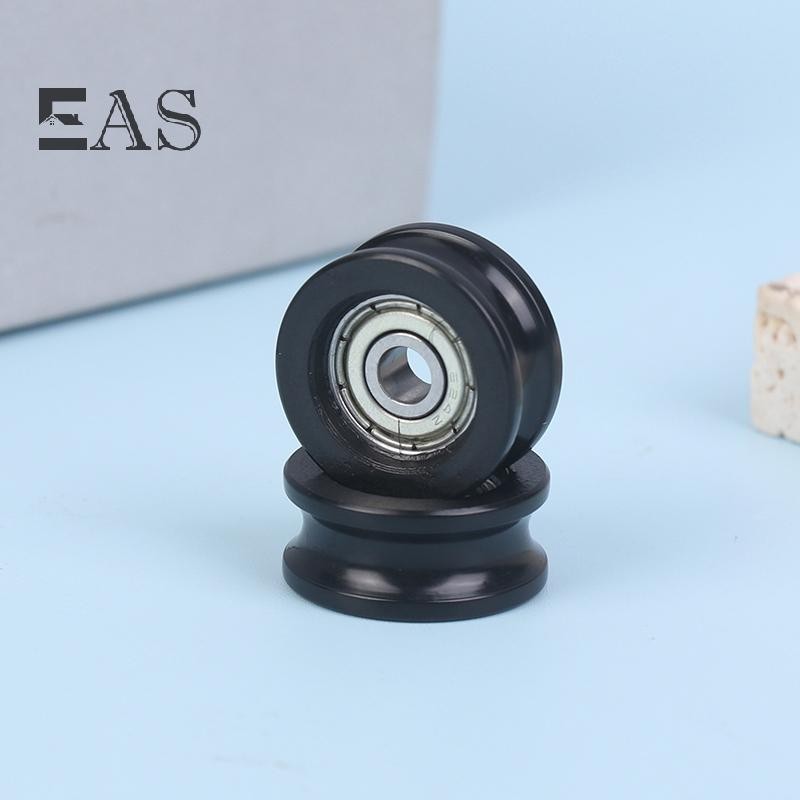 [EA] 4x19x8.5mm POM Delrin พลาสติก U Groove Roller Guide ล้อ 624 แบริ่งรอก R3mm Track Delrin ห่อรอก 