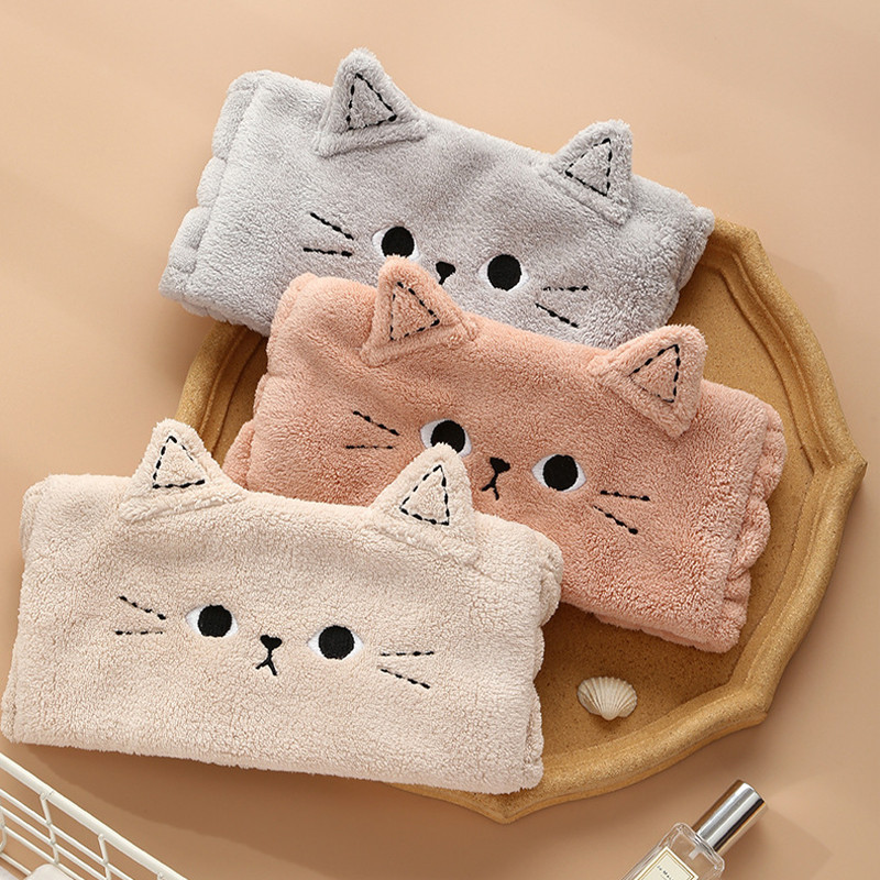 น่ารัก Han Han Han Cat Hair Band ผ้าอุปกรณ์เสริมผมการ์ตูนน่ารักสามมิติกว้าง-Faced Hair Band