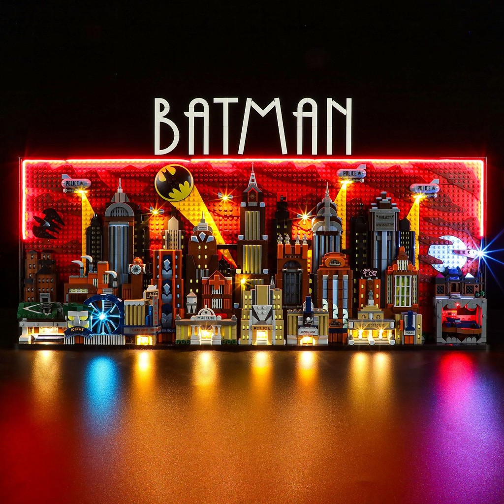 YEABRICKS ใช้งานร่วมกับ Lego LED Light 76271 Batman Animation รุ่น Gotham City Building Block อุปกรณ
