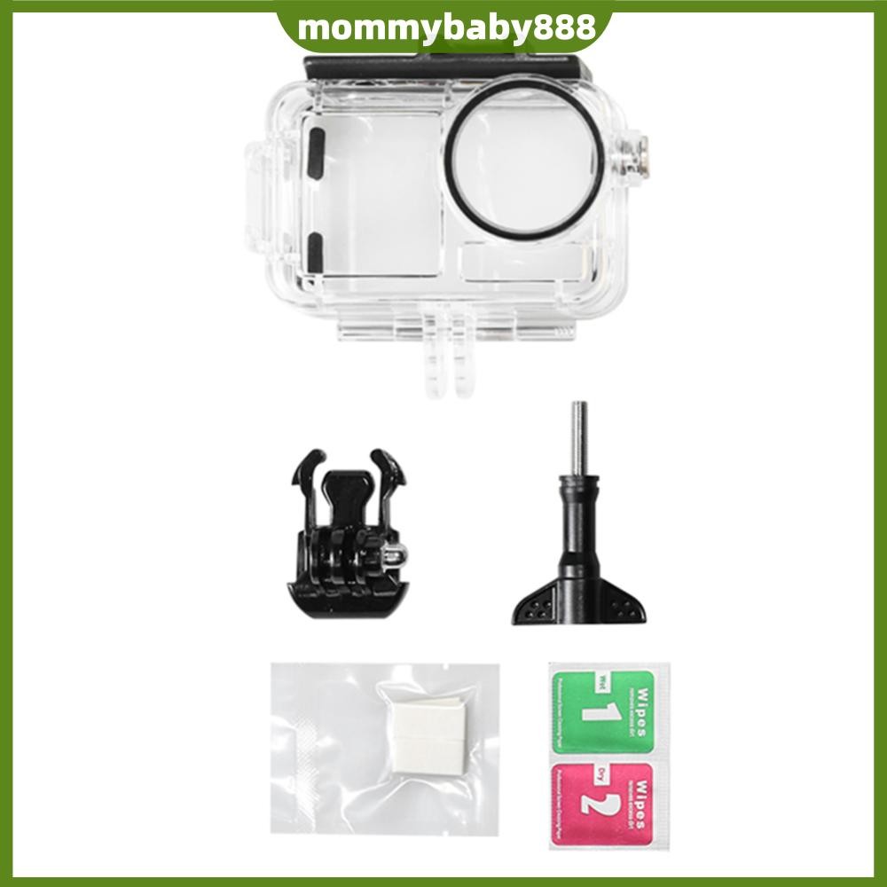 60M/196FT เคสกันน้ําเกราะป้องกันดําน้ําพร้อม Anti-Fog Underwater Dive Housing สําหรับ DJI Osmo Actio