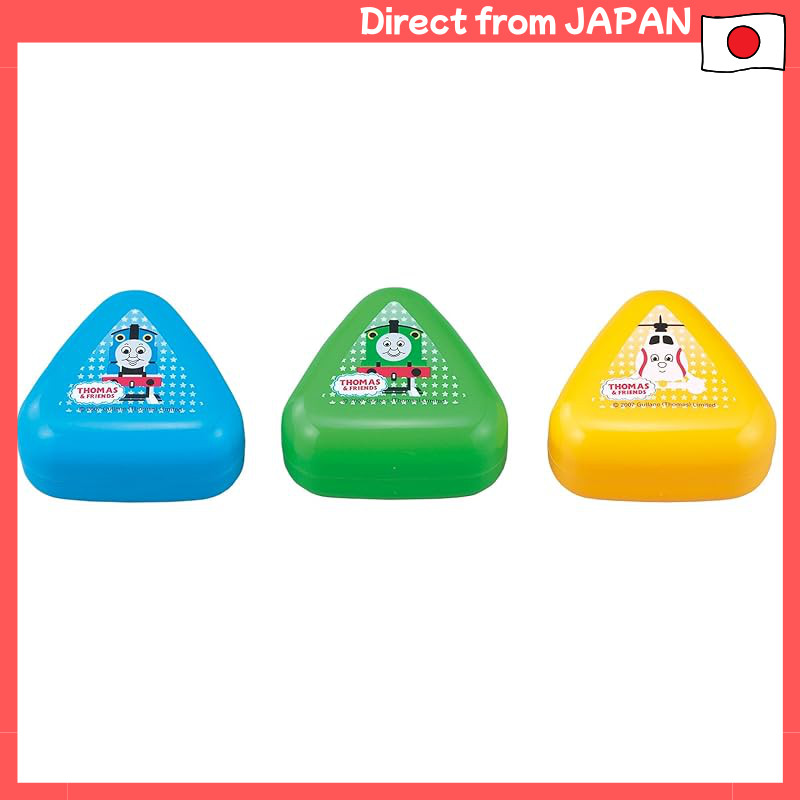 OSK Bento Box with Thomas the Tank Engine, Non-pressed Rice Ball Case Set of 3, Made in Japan, Micro