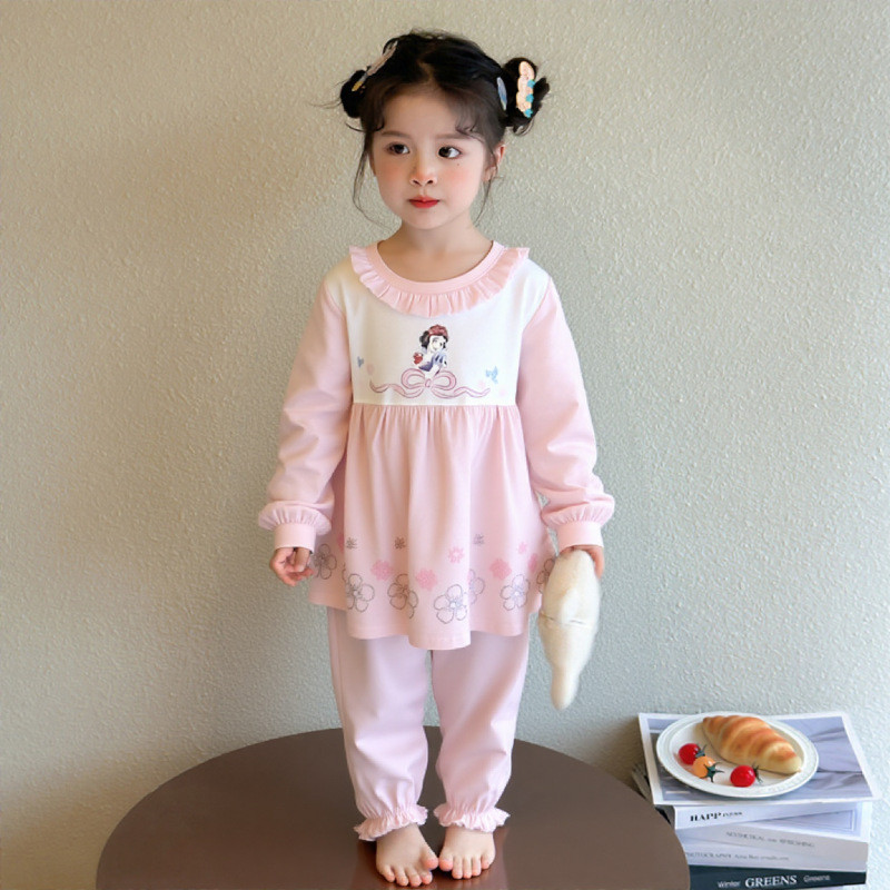 ชุดนอนแขนยาวสำหรับเด็กหญิง สไตล์เจ้าหญิง เหมาะสำหรับฤดูใบไม้ร่วง ไซ즈 90-140 - รูปที่ 5