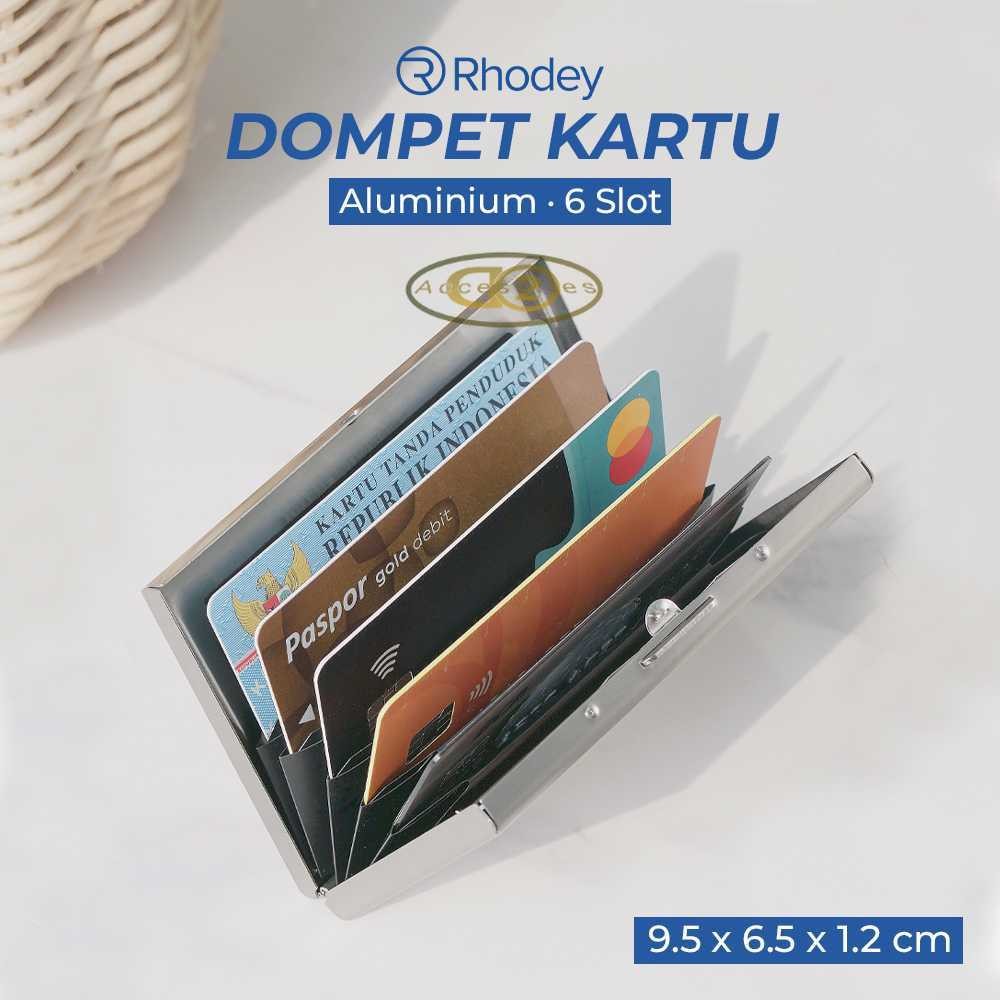 Rhodey Slim Aluminium 6-Slot Card Wallet - FMB-78