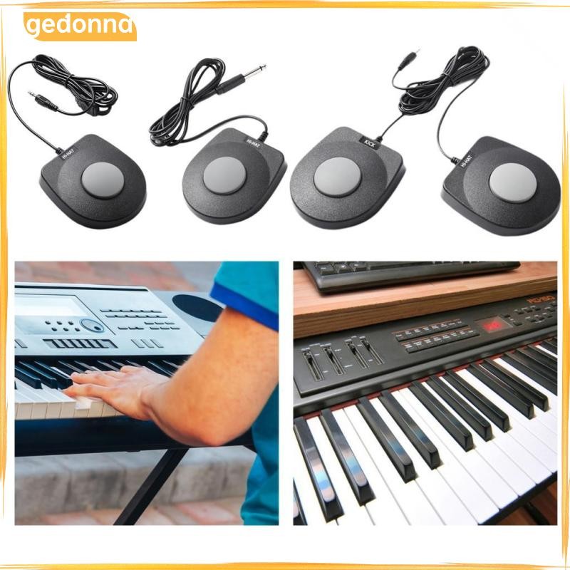 [gedonna] Compact Sustain Pedal, เปียโนไฟฟ้า Sustain Foot Pedal, Electronic Drum Pedal