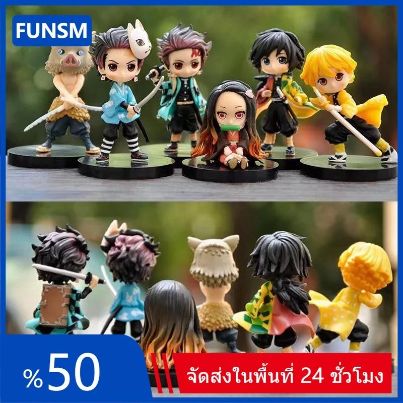 6 ชิ้น / เซต คอสเพลย์ Nezuko Zenitsu ฟิกเกอร์อะนิเมะ COD หุ้นแอ็คชั่น โมเดลตุ๊กตา ของเล่นสําหรับเด็ก ของขวัญ ของสะสม รถ เครื่องประดับ บ้าน เค้ก ตกแต่ง Gacha Lobster