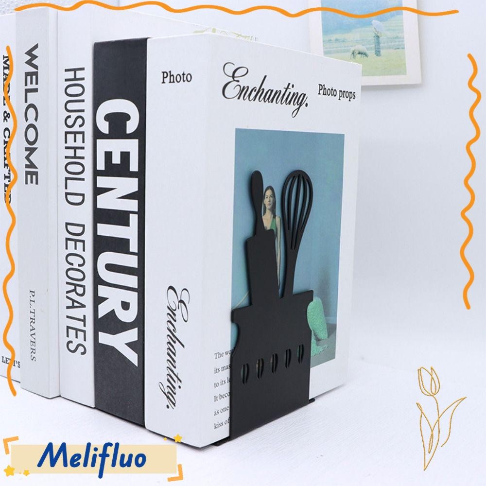 MELIFLUO Book Stopper Hollow Office&School Kitchen Utensil Shaped Book Holder