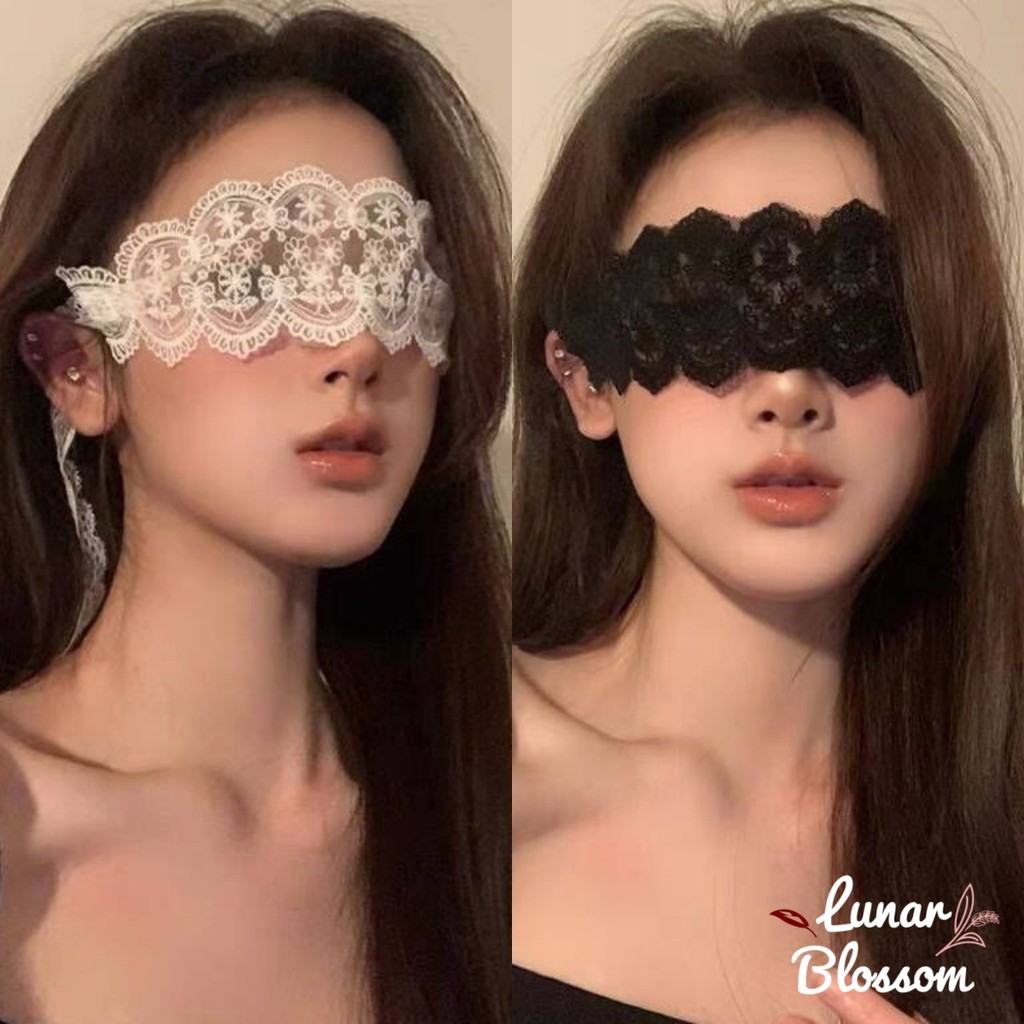 Lunar Blossom 💕💕 มาส์กตาลูกไม้ สีดำและสีขาว ราคาที่เอื้อมถึง การเล่นบทบาทสมมติ ความเย้ายวนเซ็กซี่ ส่งไวจากไทย