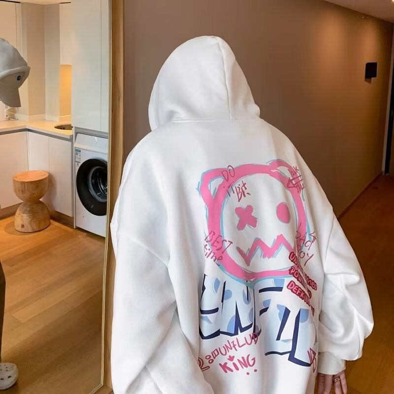 COD 2025 Men's Hoodie Spring Autumn Ins Hong Kong Style Loose Trendy Brand Letter Print Versatile Ja