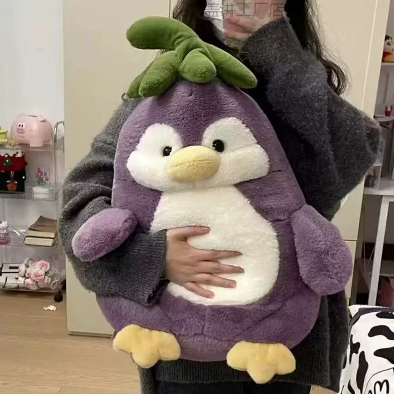 Fat Eggplant Penguin Plush Toy Eggplant Doll Pillow