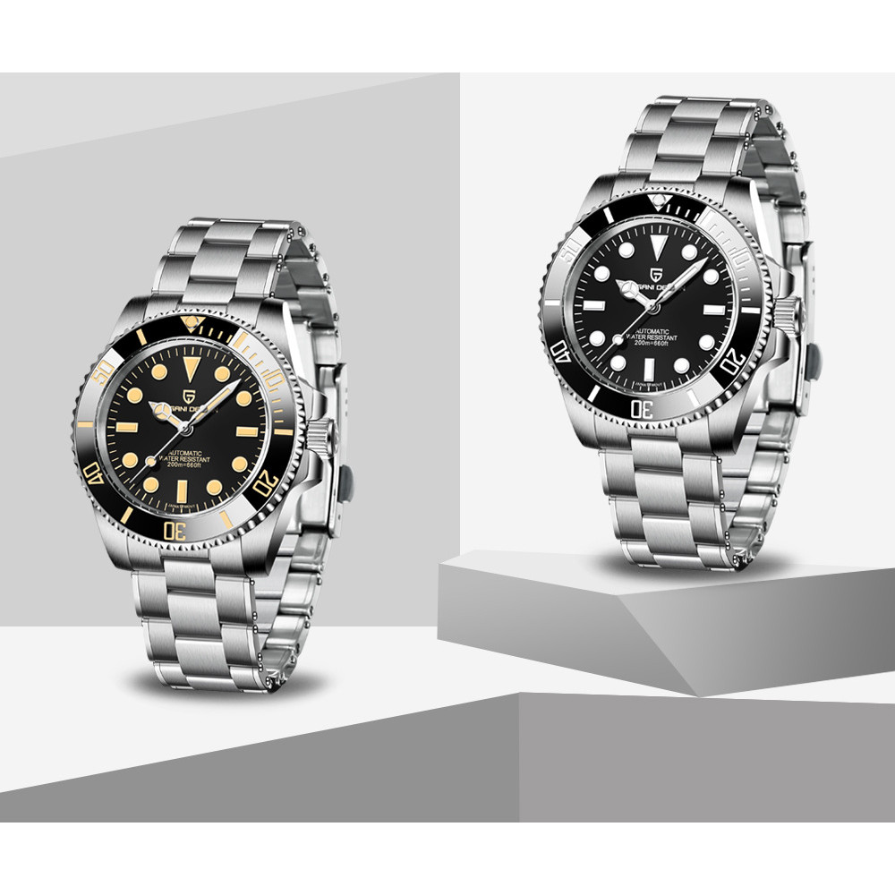 PAGANI DESIGN PAGANI DESIGN ใหม่ที่ไม่ซ้ํากันสแตนเลสส่องสว่างนาฬิกาผู้ชาย PD-1694