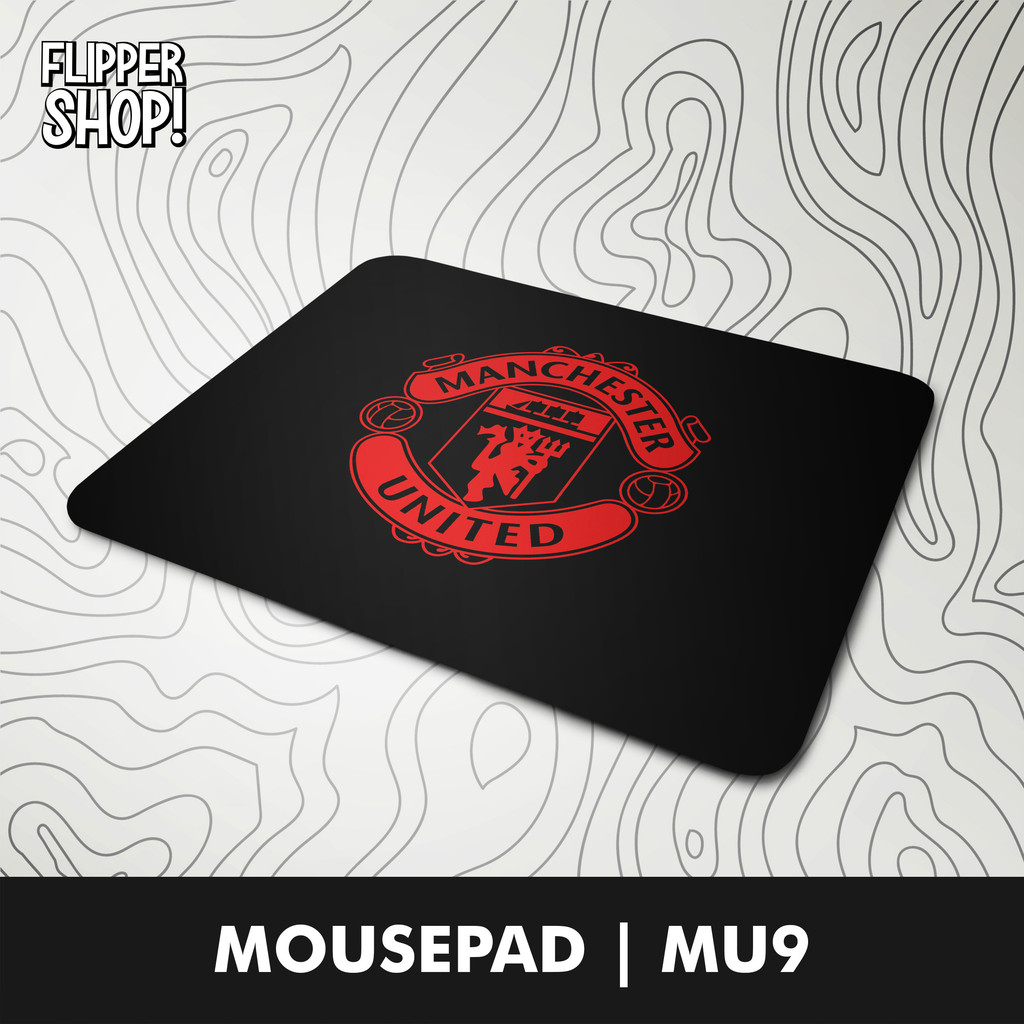 Manchester United MU Football Club Motif Mousepad แผ่นรองเมาส์กันลื่น