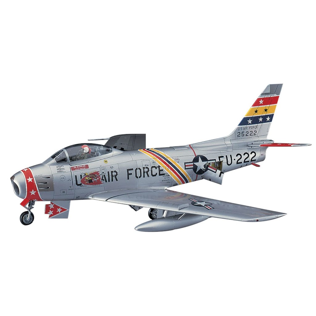 ฮาเซงาวะ 1/48 รุ่นพิเศษ F-86F-30 ซีเบอร์ ทหารอากาศสหรัฐ สร้างโมเดลพลาสติกสมจริง พร้อมรายละเอียดสุดยอด