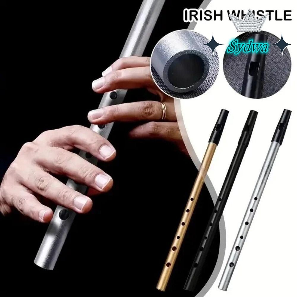 SYDWA นกหวีดดีบุกอลูมิเนียม, Easy-to-learn C/D Key Irish Whistle ขลุ่ย, แบบดั้งเดิม 6 หลุม Rich Tone