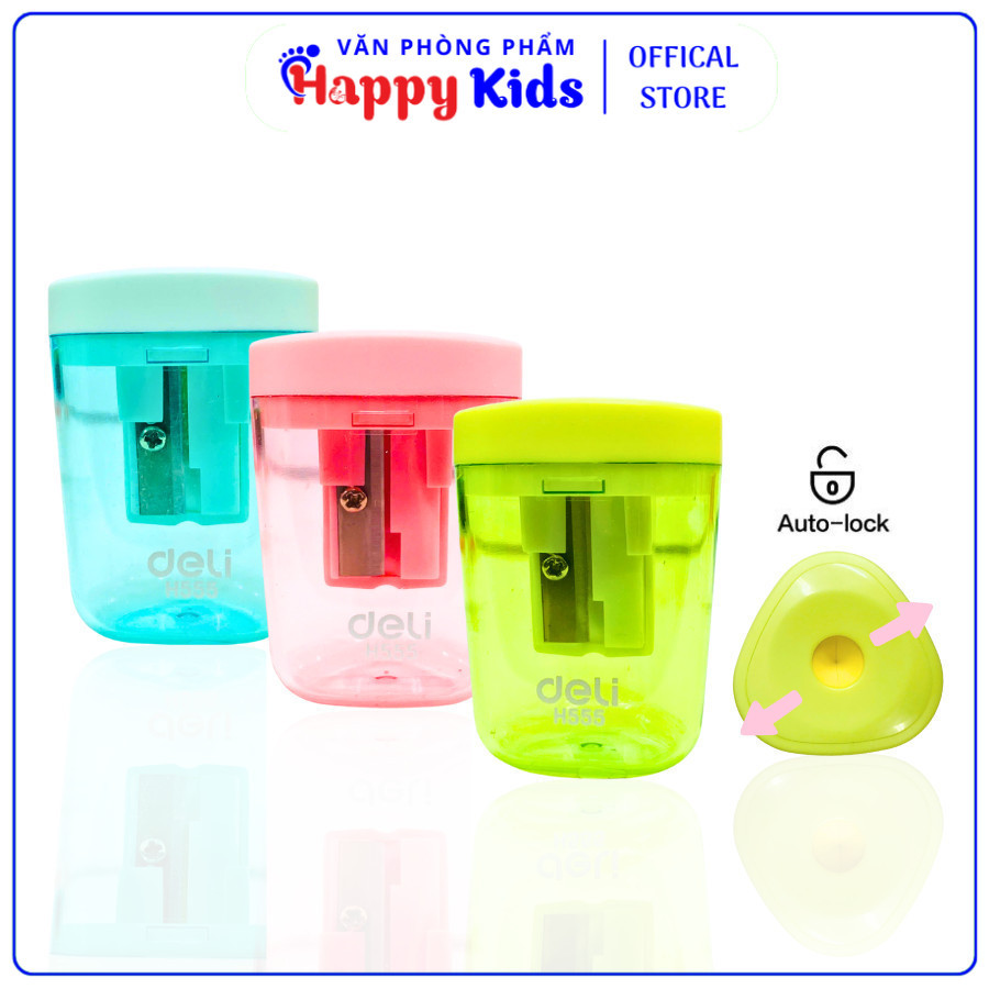 กบเหลาดินสอยี่ห้อ Deli H555-BX Smart Design เปิด/ปิดอัตโนมัติ ใบมีดคม (จัดส่งสีสุ่ม) - VPP HA