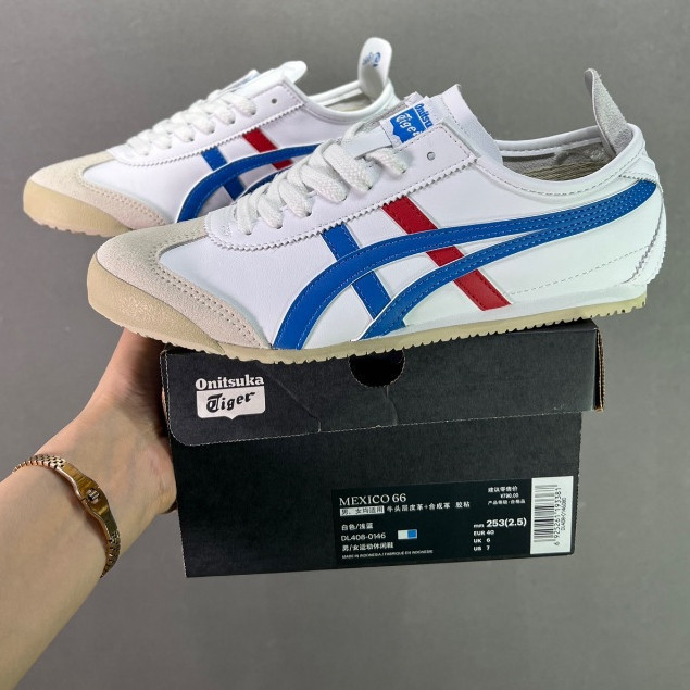 Onitsuka Mexico 66 รองเท้าวิ่งสําหรับผู้ชายและผู้หญิง Onitsuka Mexico 66 รองเท้ากีฬา DL408-0146