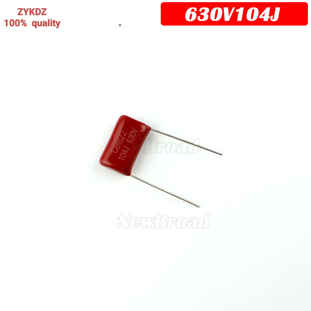10PCS 630V104J Pitch 15 มม.0.1UF 100nf 630V 104 CBB ตัวเก็บประจุฟิล์มโพรพิลีน 104J630V 104J