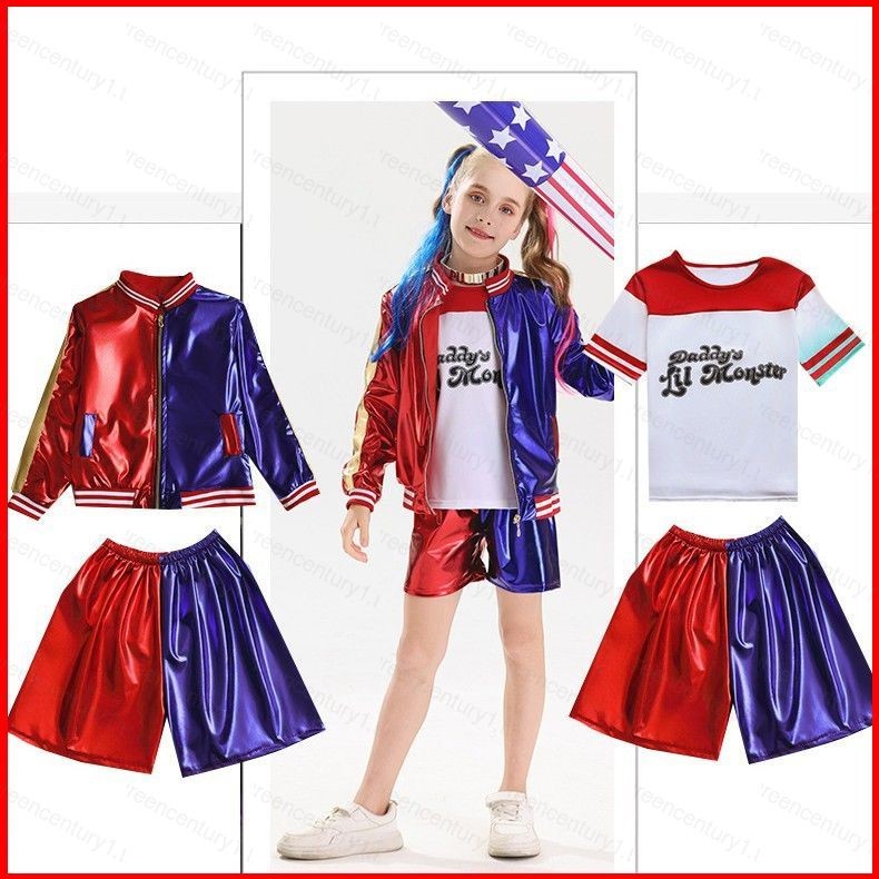 ชุดคอสเพลย์ฮอลโลวีน Harley Quinn จาก Suicide Squad 8 ชิ้น