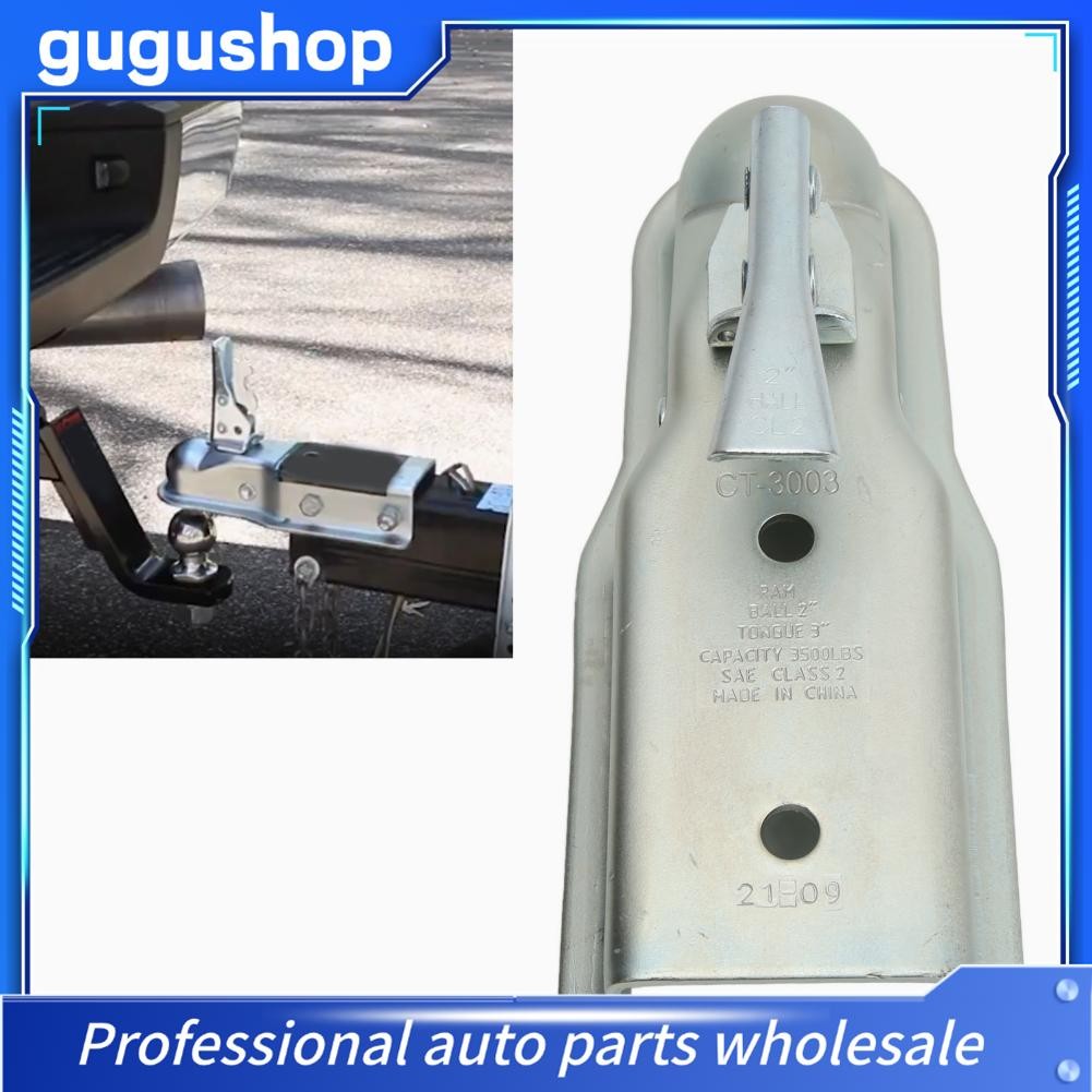 Gugushop Trailer coupler 2in hitch3500 lbs ความจุโหลดสำหรับหลอด 76 มม. - รถบรรทุกลิ้นตรง SUVS SEDANS