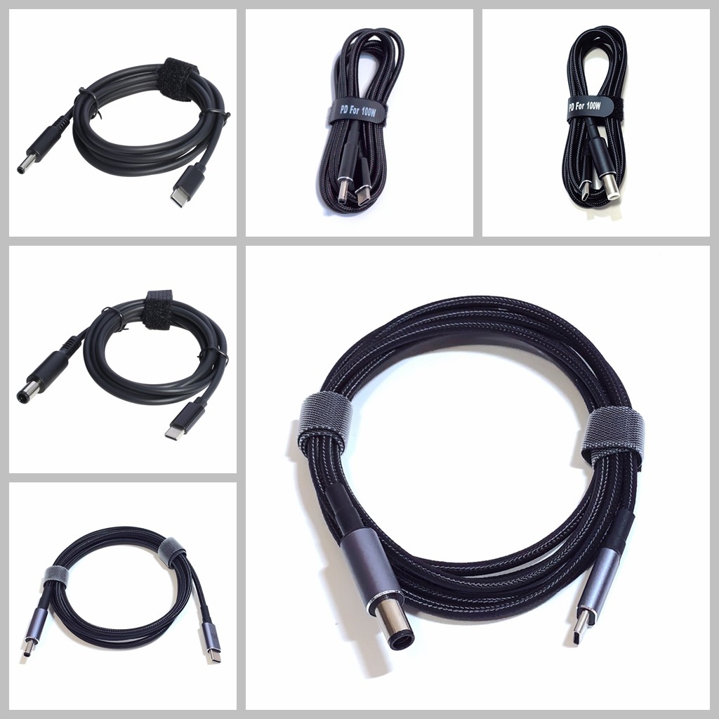 65W 100W 140W USB-C Type-C ถึง 4.5*3.0 7.4*5.0 แล็ปท็อป DC แจ็คสายชาร์จสําหรับ Dell Latitude/Vostro/
