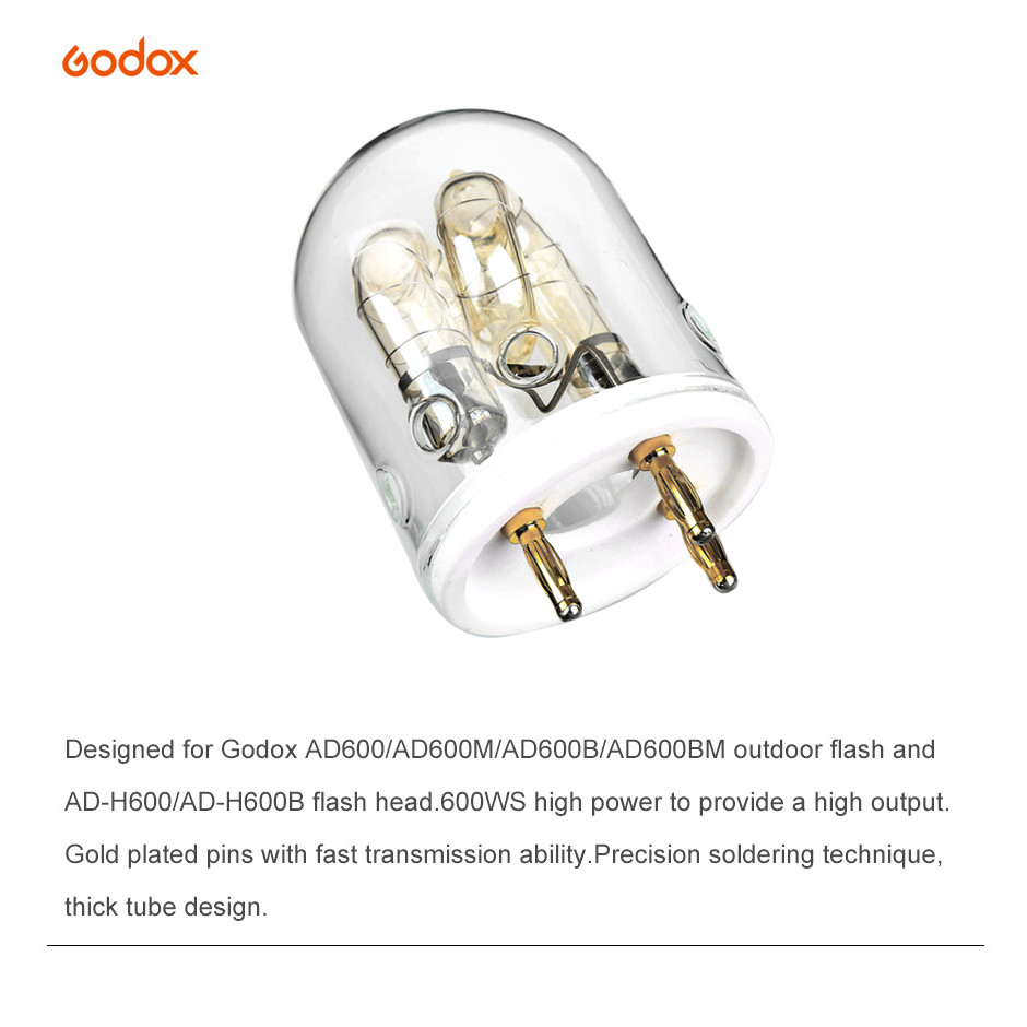 Godox AD-H600 600W หลอดไฟเปลือยหลอดแฟลชสําหรับ Godox Witstro AD600 AD600B AD600M AD600BM