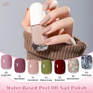 10ml สีสัน Water-ฐานเล็บ 40 สี Air Dry Peel Off เล็บสําหรับเล็บ DIY ยาวนานอุปกรณ์ภาพวาดเคลือบเงา