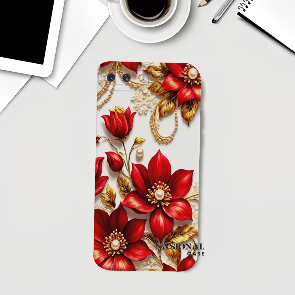 HP OPPO A3S / Realme C1 / OPPO A1K / Realme C2 Floral Motif Phone Case - เคส Procamera - ตัวป้องกันโ