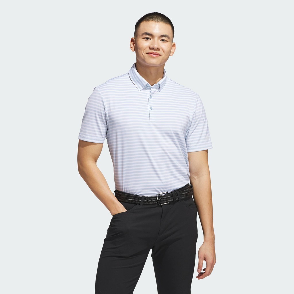 adidas กอล์ฟ เสื้อโปโลลายทาง Ultimate365 ผู้ชาย สีน้ำเงิน JP0475