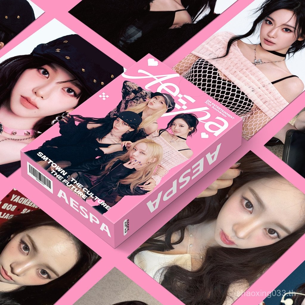 55 aespa Laser Photocards Girl Group Liu Jimin Min Minting Merchanting lomo การ์ดกล่อง W0HR