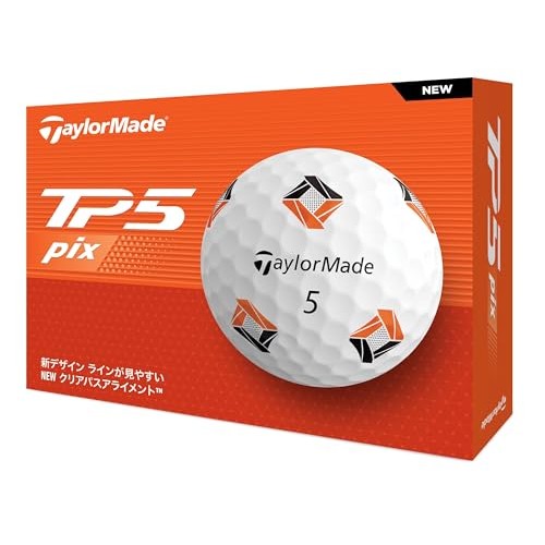ลูกกอล์ฟ TaylorMade TP5 Pix (รุ่นปี 2024) ของแท้ญี่ปุ่น | TaylorMade TP5 Pix Golf Balls, 2024, Japan