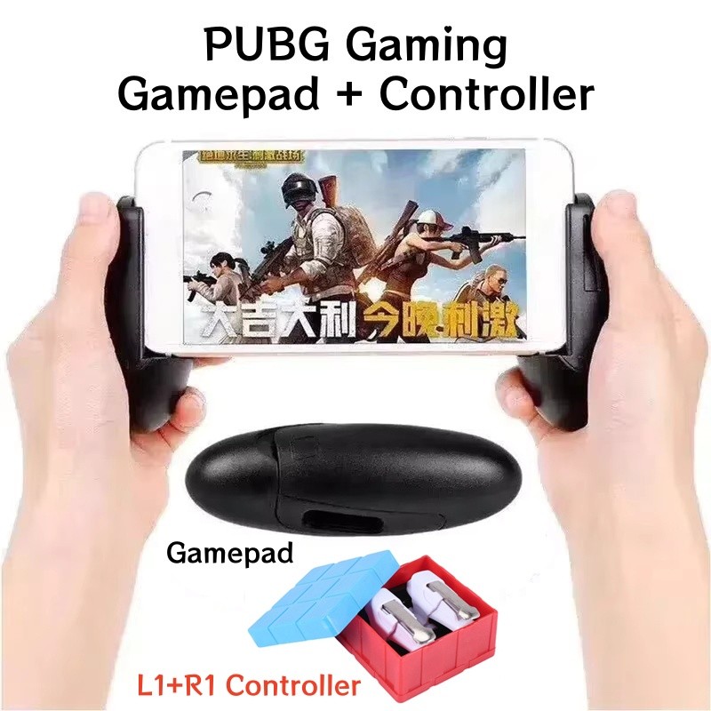 ตัวควบคุมเกมมือถือ เข้ากันได้กับ Pubg สําหรับ iPhone/Android Portable Gamepad Mobile Controller Triggers พร้อมกล่องขายปลีก