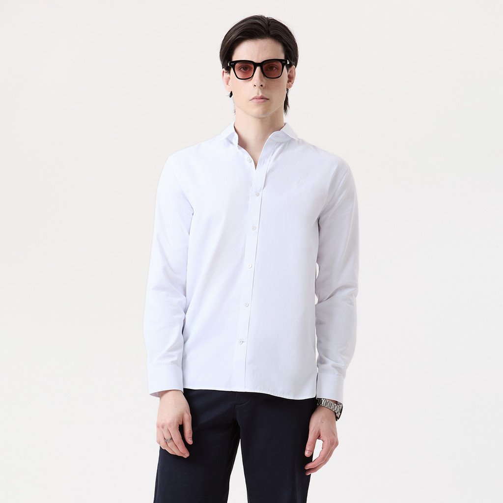 LTD เสื้อเชิ้ตแขนยาว ผู้ชาย สีออฟไวท์ | Long-sleeved Shirt | 00968