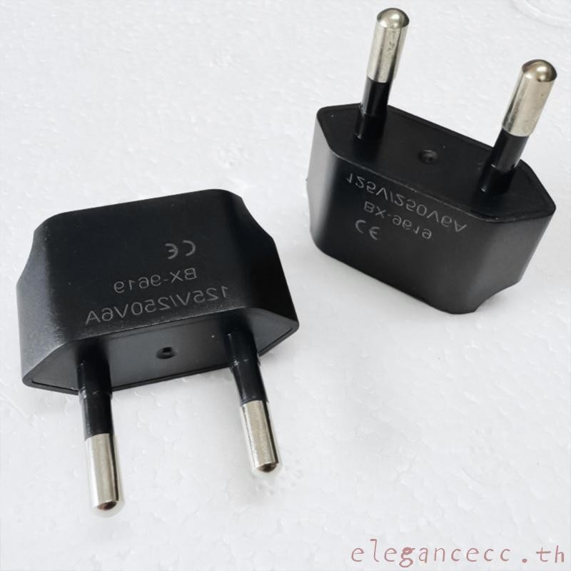 ELEGAN แบบพกพา US to Europe Plug Adapter Travel Adapter แบบพกพายุโรป