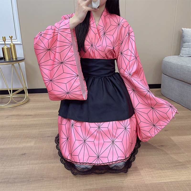 เครื่องแต่งกาย.Cosplay.Demon.Slayer.Tanjiro.Kamado.Nezuko.สำหรับ.Halloween.เหมาะ.กับ.ผู้หญิง