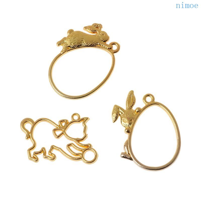 เครื่องประดับ charm กระต่าย 3PCS สำหรับสร้อยคอ สร้อยข้อมือ และต่างหู