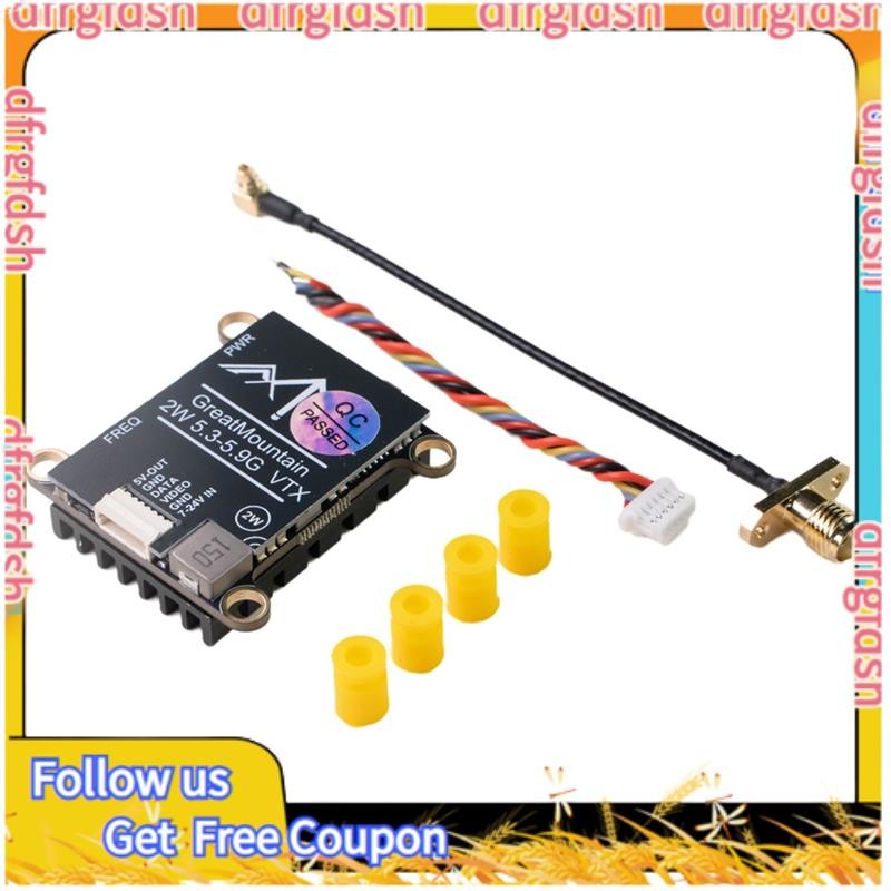 D & FBeacon 5.8G 2W VTX เครื่องส่งสัญญาณวิดีโอเสียง FPV กําลังสูง TBS Protocol 30.5x 30.5 มม.สําหรับ