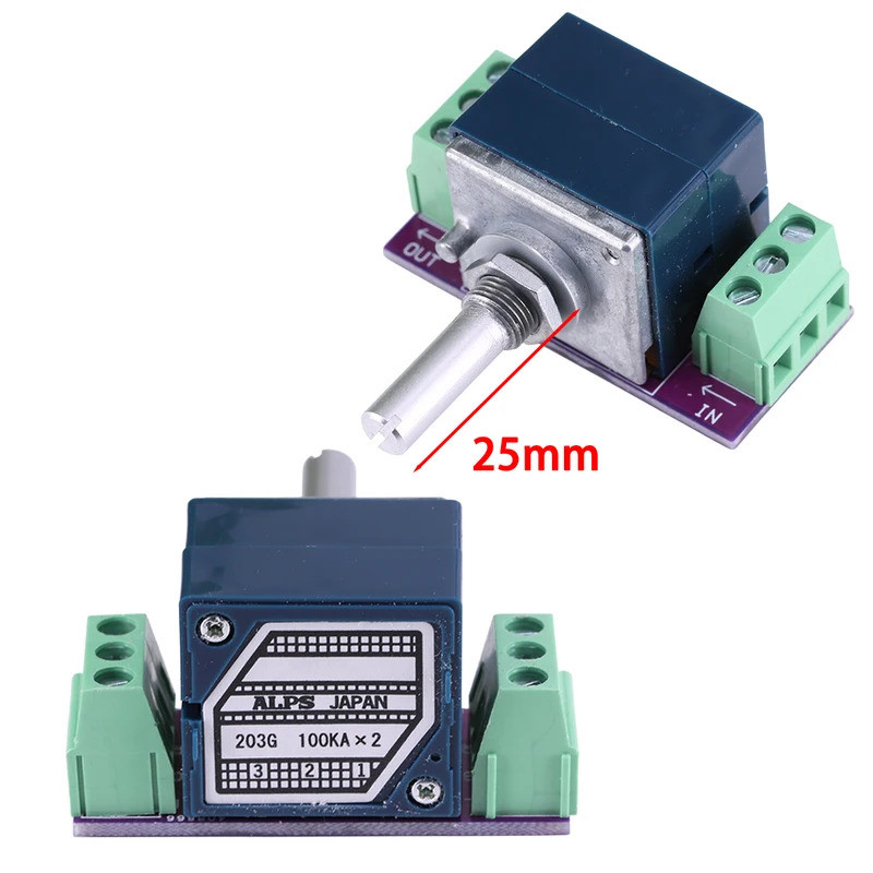 1PC ญี่ปุ่น ALPS RK27 ปริมาณ Potentiometer LOG สเตอริโอ 10K 20K 50K 100K 250K Potentiometer รอบเพลา 