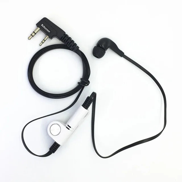Noodel สไตล์สายในหู earbud K ปลั๊ก 2pins หูฟังสําหรับ Kenwood Baofeng UV5R UV82 888S 777S 666S ฯลฯเค