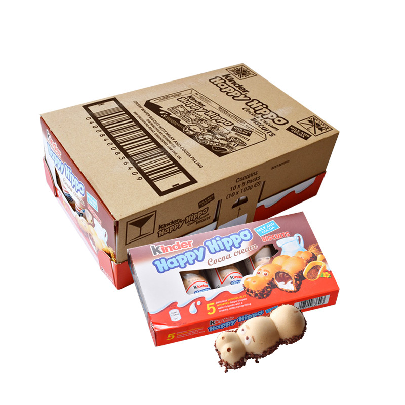 Ferrero Kinder Happy Hippo Happy Hippo Chocolate 103g ยกกล่อง 10 กล่อง พร้อมส่ง