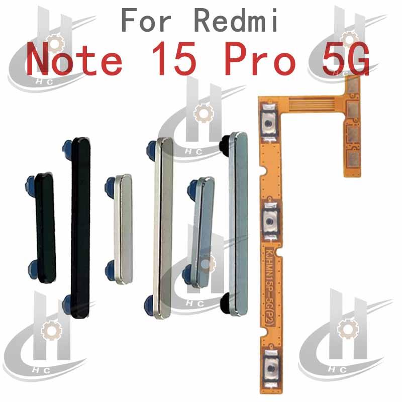 สําหรับ Redmi Note 15 Pro 5G ปุ่มด้านข้าง Flex Cable ปุ่มเปิด/ปิดและปรับเสียง เปลี่ยนอะไหล่