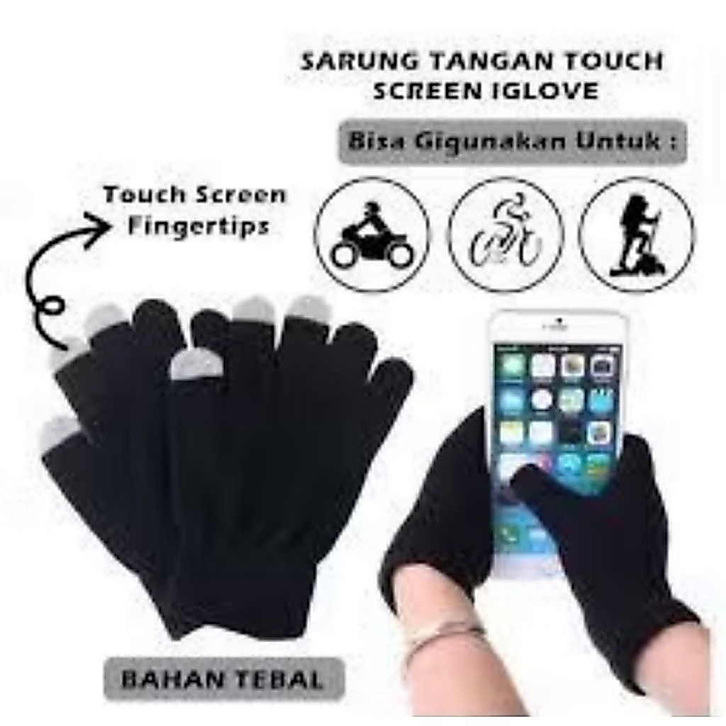LAYER I8lova ถุงมือหน้าจอสัมผัส hp หน้าจอสัมผัส i8lova ถุงมือหน้าจอสัมผัส hp หน้าจอสัมผัสสีดํา