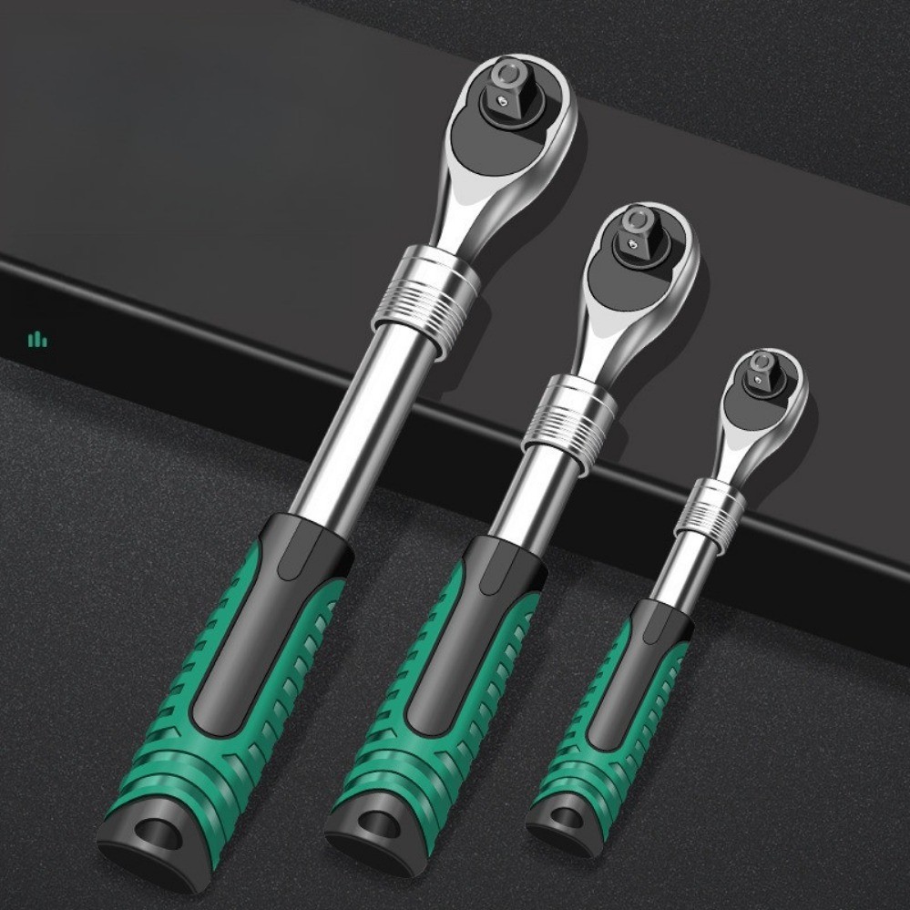 [888] 1/4 3/8 1/2 ประแจวงล้อขยายได้ด้ามยาว 300-435 มม.Telescopic แรงบิดสูงสําหรับซ็อกเก็ตซ่อมรถยนต์บ้าน DIY Heavy Duty [DTY-GJ]