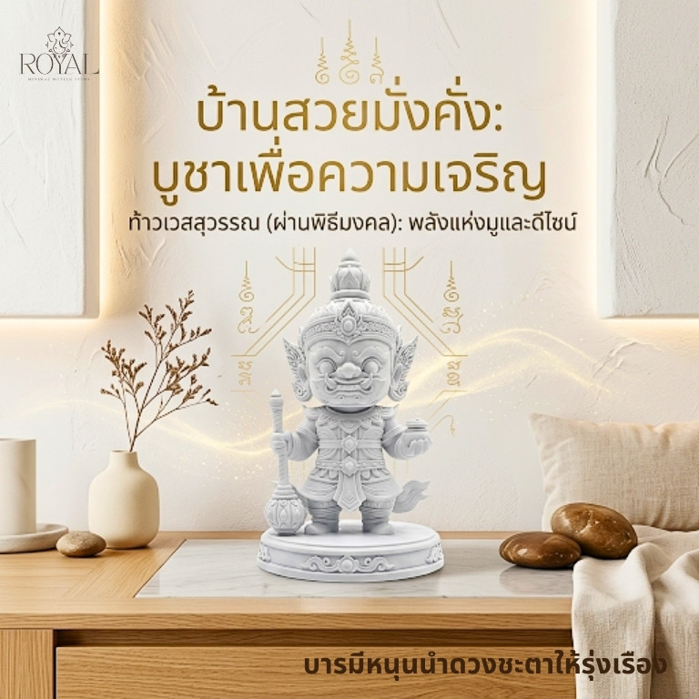 ท้าวเวสสุวรรณเสริมดวง มินิมอลสไตล์ งานเรซิ่นพรีเมียม ช่วยการเงิน การงานราบรื่น ตั้งโต๊ะทำงาน TWS205