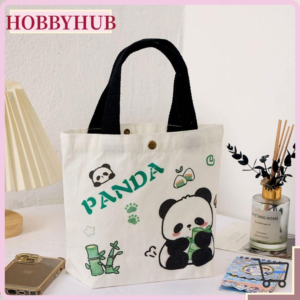 HOBBYHUB โฮบบี้ฮับ ผู้หญิงกระเป๋าผ้าใบขนาดเล็ก,เต้นรําหมีถุงสิริอาหารกระเป๋าการ์ตูนหมีกระเป๋าถือ,น่ารักการ์ตูนถุงเก็บมินิกระเป๋าถือน่ารักผ้าใบกระเ