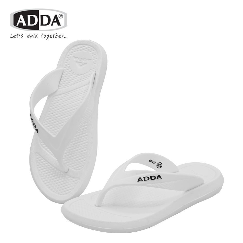 ADDA 82N01-W1 รองเท้าแตะหูคีบผู้หญิง พื้นนุ่ม น้ำหนักเบา ใส่สบาย รองเท้าแตะสีดำ รองเท้าเที่ยวทะเล