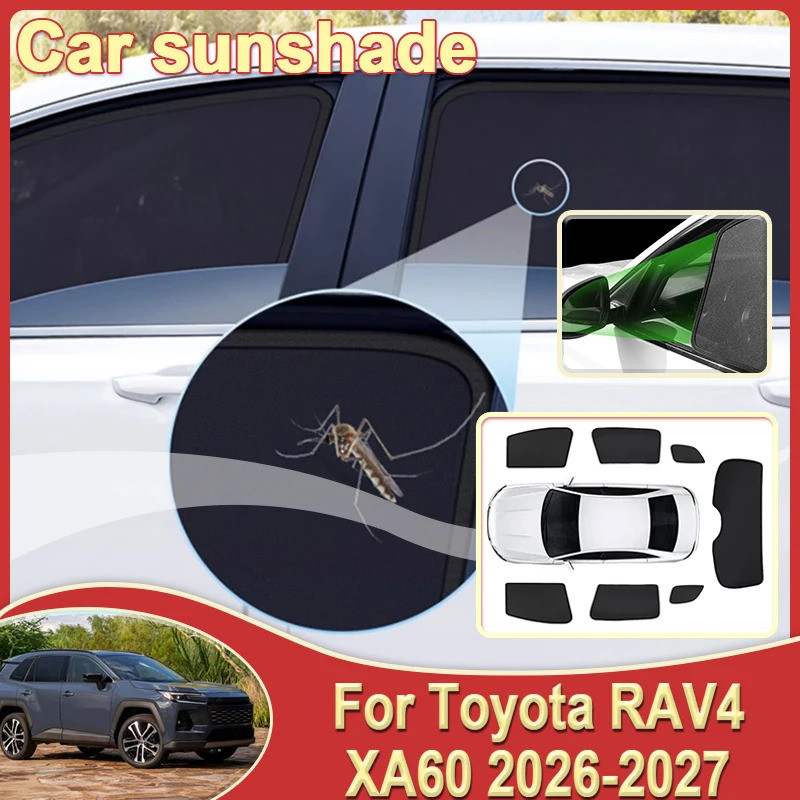 รถตาข่ายบังแดดสําหรับ Toyota RAV4 XA60 2026 อุปกรณ์เสริม RAV 4 XA 60 2027 Auto Sun Visor Breathable 