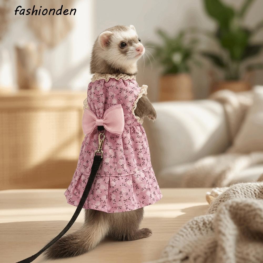 FASHIONDEN Ferret Traction Rope, Berber ขนแกะสบาย Ferret Vest Harness, แฟชั่นปรับนุ่ม Escape-Proof F