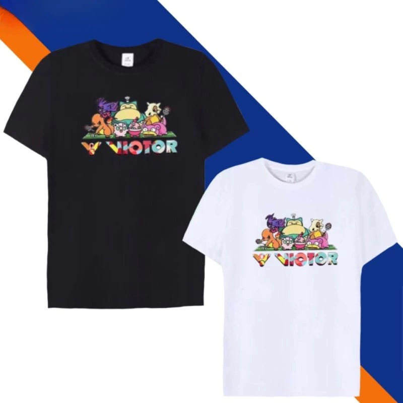 เสื้อแบด Pokemon x Victorเสื้อซ้อมรุ่นไหม่ล่าสุดผ้าดี หนานุ่มระบายอากาศดีแห้งไววิคเตอร์ โปรเกม่อนส่งจากไทยผ้าดีรับประกัน